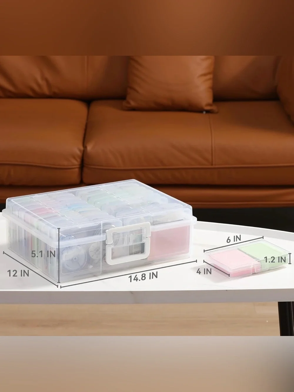 Plastic storage tote with individual containers